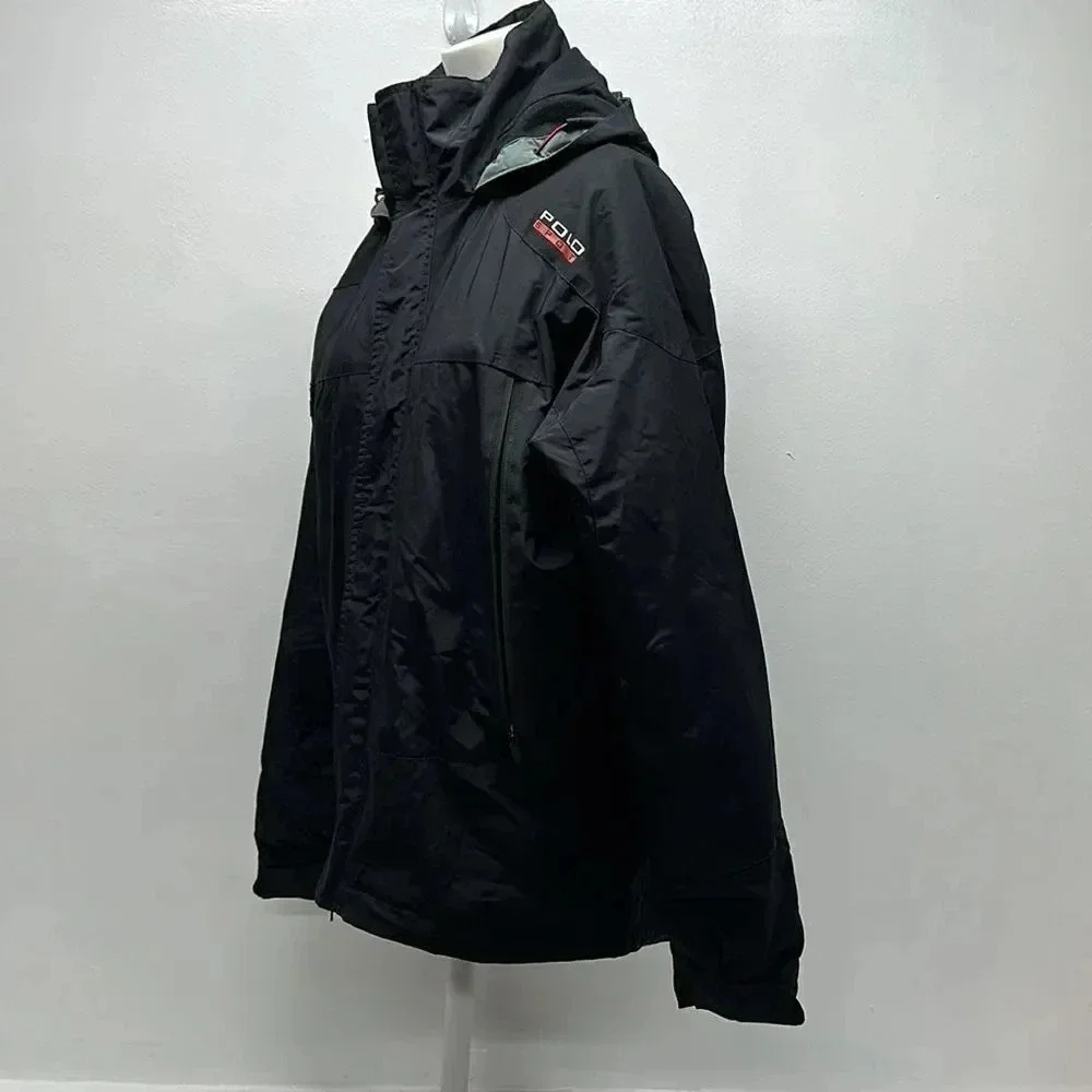 Ralph Lauren Polo Sport Coat Jacket Winter Heavyweight Black Men's Size Medium
